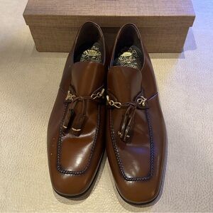 Vintage Johnston & Murphy brown tassel loafers 10.5D